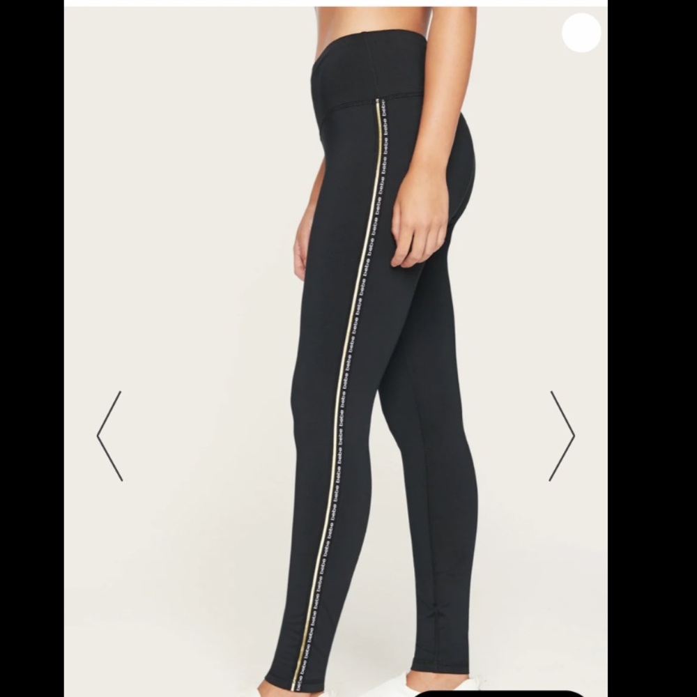 BEBE SPORT LUREX STRIPE LEGGING